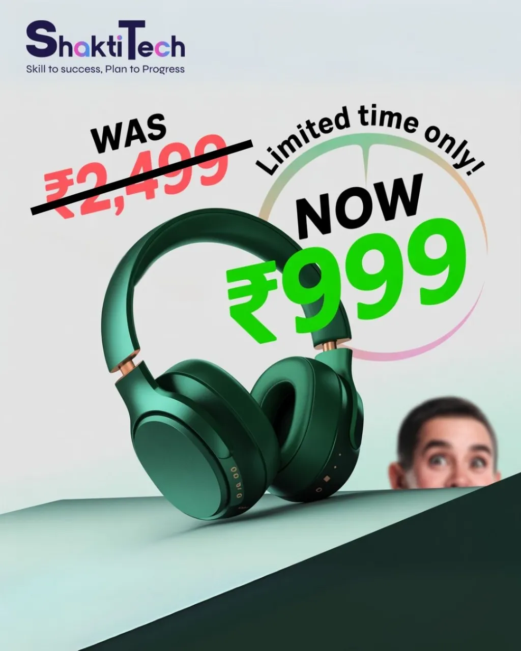 A compelling visual that instantly communicates urgency and scarcity to motivate quick purchases through a limited-time discount offer.